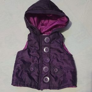 baby girl purple bubble vest size 6/9months